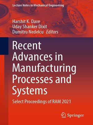 cover image of Recent Advances in Manufacturing Processes and Systems